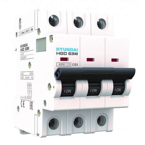 Magnetotermički prekidač STD 2P 16A Krivulja C 6kA s referencom HGD63-M2P016C marke HYUNDAI