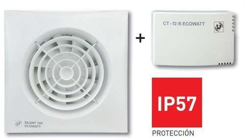 Komplet kupaonski ventilator SILENT-100 CZ + CT-12/6 UNIT RE s referencom 5210614500 marke SOLER & PALAU