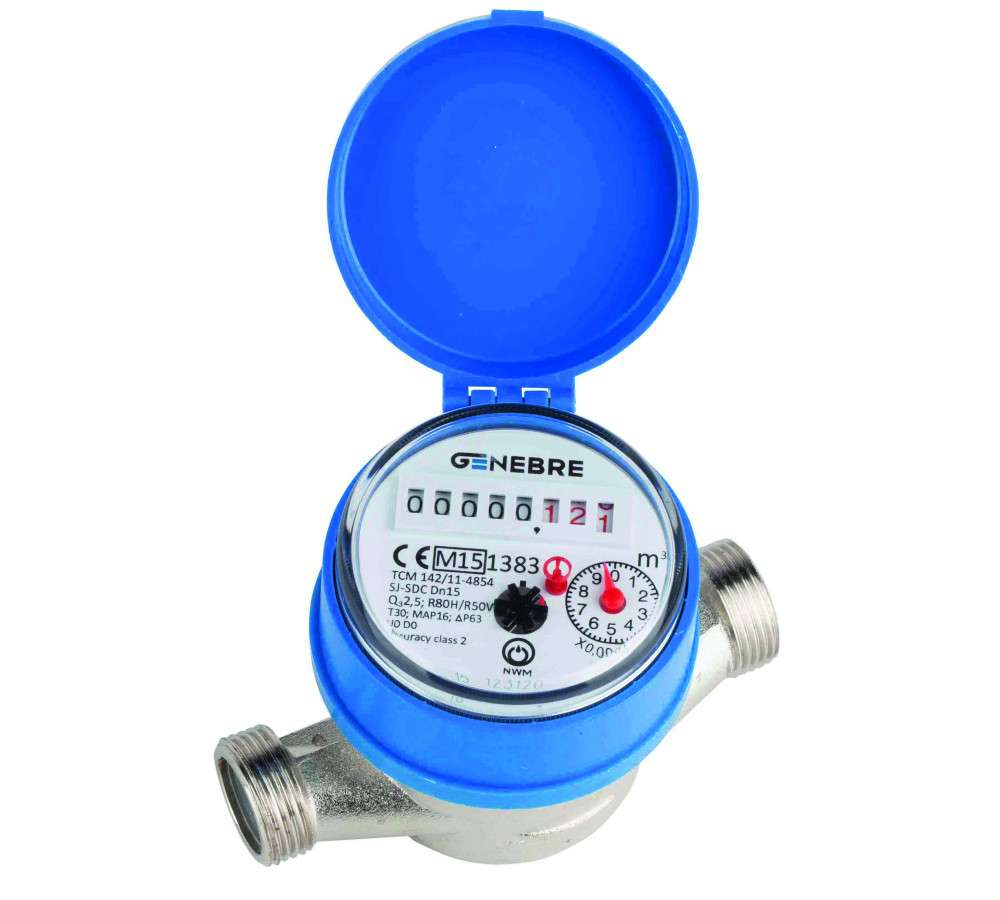 Jednokraki vodomjer za hladnu vodu 3/4x3/4" DN15 s referencom 6110C 05 marke GENEBRE