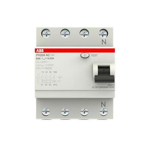 Diferencijalni prekidač 4P 63A Klasa AC 30mA s referencom 2CSF204004R1630 marke ABB