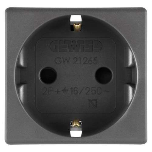 Španjolska utičnica 2P+T 16A 2 modula System Black s referencom GW21265 marke GEWISS