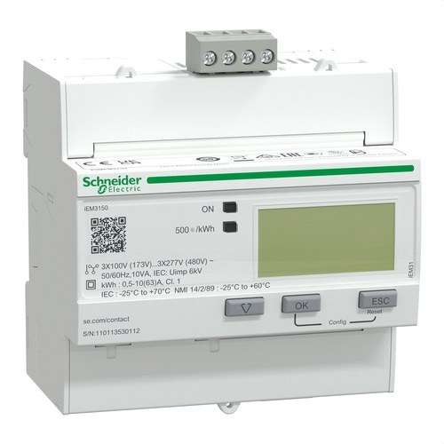 Trofazni mjerač energije iem3150 63 A klasa 1 modbus s referencom A9MEM3150 marke SCHNEIDER ELECTRIC