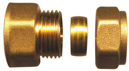 Ravna mesingana spojka s unutarnjim navojem 1/2"x12mm s referencom TAP00223 marke ATUSA