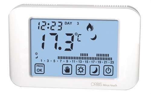 Bežični kronotermostat s dodirnim zaslonom Orbis MIRUS TOUCH s referencom OB325300 marke ORBIS