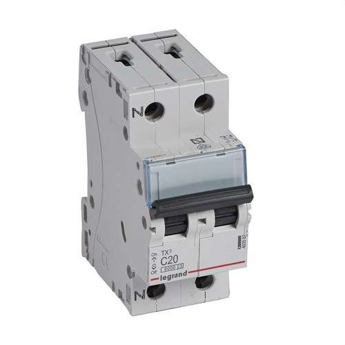 Magnetotermički prekidač TX3 P+N 20A Krivulja C 6kA s referencom 403587 marke LEGRAND