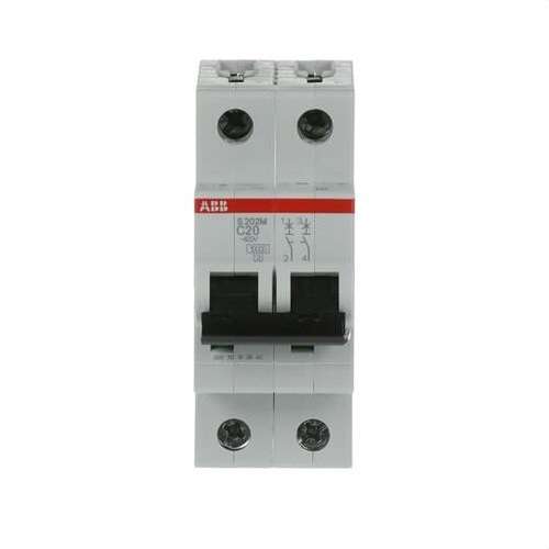 Magnetotermički prekidač S202M-C20 2P 20A Krivulja C 15kA s referencom 2CDS272001R0204 marke ABB