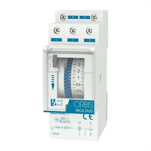 Analogni vremenski prekidač INCA DUO D 230V s referencom OB330132 marke ORBIS