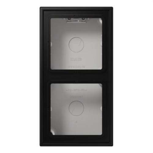 Dvostruka nadžbukna kutija mat crna LS s referencom LS582ASWM marke JUNG