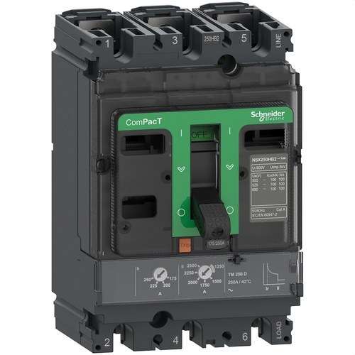 Automatski prekidač ComPacT NSX160N 50kA AC 3P3R 125A TMD s referencom C16N3TM125 marke SCHNEIDER ELECTRIC