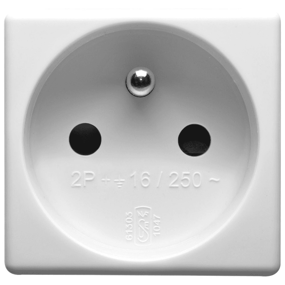 Schuko utičnica 2P+T francuski standard Gewiss System bijela s referencom GW20207 marke GEWISS