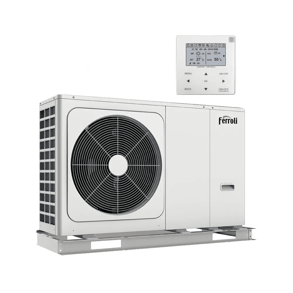 Monoblok aerotermalna toplinska pumpa Ferroli OMNIA M 3.2 12 kW s referencom 2CP000EF marke FERROLI