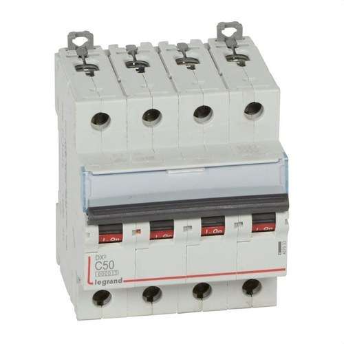 Magnetotermički prekidač DX3 4P 50A Krivulja C 6/10kA s referencom 407933 marke LEGRAND