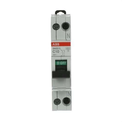 Magnetotermički prekidač SN201L-C10 1P+N 10A Krivulja C 4,5kA s referencom 2CSS245101R0104 marke ABB