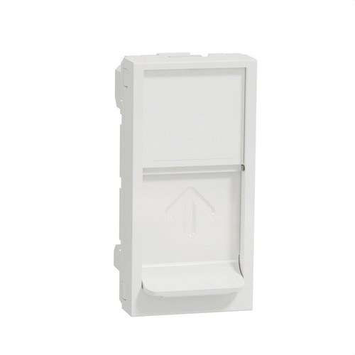 Ploča za 1 modul RJ45 Keystone polarno bijela New Unica s referencom NU946018 marke SCHNEIDER ELECTRIC