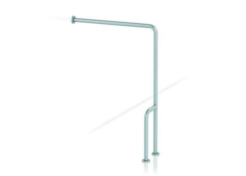 Zidno-podna potporna šipka 90º inox mat lijeva s referencom GW11 12 04 01 marke GENWEC