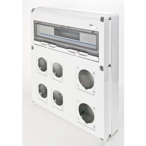 Ormar Q-DIN20 2P 63A + 4P 16/32A IP65 s referencom GW68021N marke GEWISS