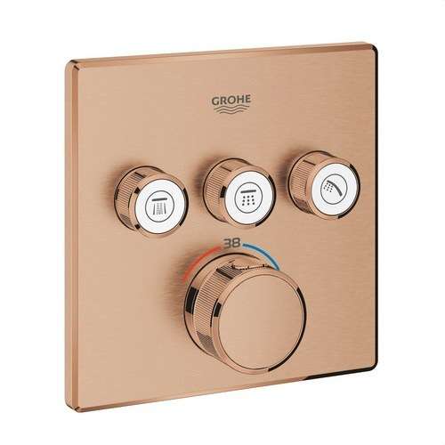 Ugradbeni termostat s 3 ventila Grohtherm SmartControl - Brušeni topli zalazak s referencom 29126DL0 marke GROHE