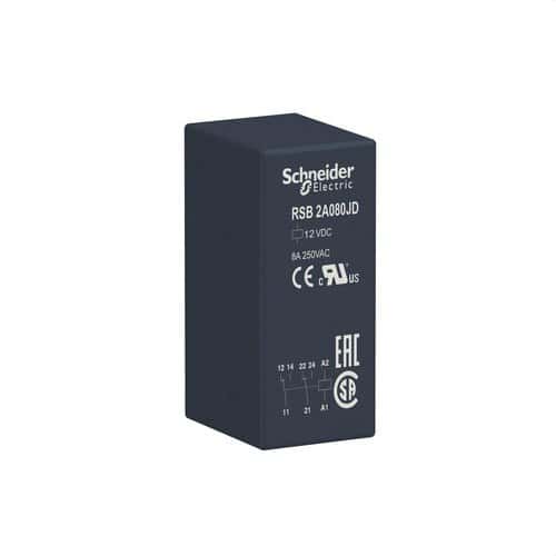 Utični relej 2 NO/NC 8A 12V DC s referencom RSB2A080JD marke SCHNEIDER ELECTRIC