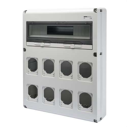 Q-DIN20 Ormar 8 BAZA 16/32A IP65 s referencom GW68013N marke GEWISS
