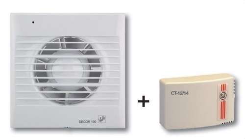 Komplet za ventilaciju kupaonice Decor-100C 12V+CT-12/14 s referencom 5210306600 marke SOLER & PALAU