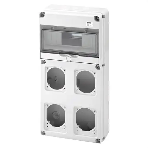 Q-DIN10 kutija 4 BAZE 16/32A IP65 s referencom GW68003N marke GEWISS
