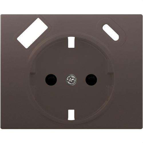Schuko poklopac utičnice s dvostrukim USB-om čokoladni Iris s referencom 18724-USBC-CH marke BJC