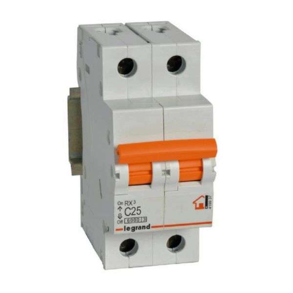 Magnetotermički RX³ - 2P - 230/400V~ - 25A - krivulja C s referencom 419937 marke LEGRAND