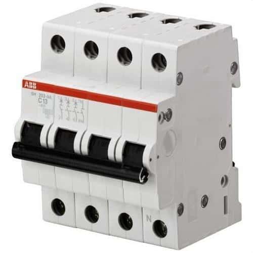 Magnetotermički prekidač SH203-C10NA 3P+N 10A Krivulja C 6kA s referencom 2CDS213103R0104 marke ABB