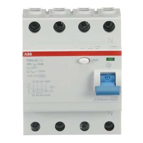 Diferencijalni prekidač 4P 40A Klasa AC 300mA s referencom 2CSF204001R3400 marke ABB
