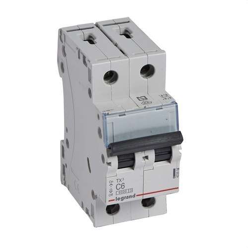Magnetotermički prekidač TX3 2P 6A Krivulja C 6kA s referencom 403604 marke LEGRAND
