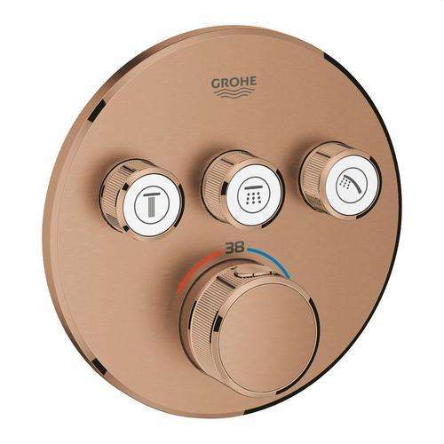 Ugradbeni termostat s 3 ventila Grohtherm SmartControl - Brušeni topli zalazak s referencom 29121DL0 marke GROHE