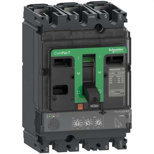 Automatski prekidač ComPacT NSX160N 50kA AC 3P3R 160A Micrologic 2.2 s referencom C16N32D160 marke SCHNEIDER ELECTRIC