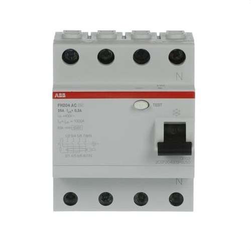 Diferencijalni prekidač 4P 25A Klasa AC 300mA s referencom 2CSF204003R3250 marke ABB