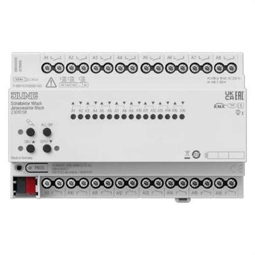 KNX aktuator za preklapanje 16 kanala i KNX aktuator za rolete 8 kanala Jung s referencom 230161SR marke JUNG