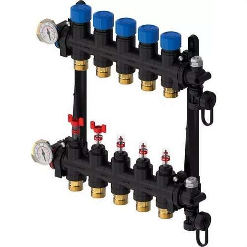Razdjelnik s protočnim mjeračem FM 6xG3/4 Euro Uponor Vario M s referencom 1085948 marke UPONOR