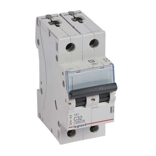 Magnetotermalni prekidač TX3 2P 32A Krivulja C 6kA s referencom 403609 marke LEGRAND