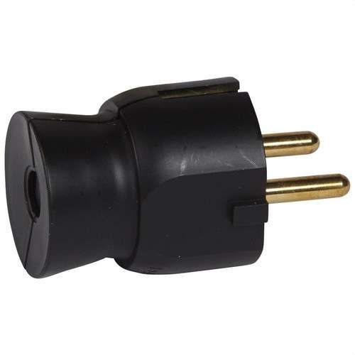 Utičnica 2P+T 16A ravna crna s referencom 050177 marke LEGRAND
