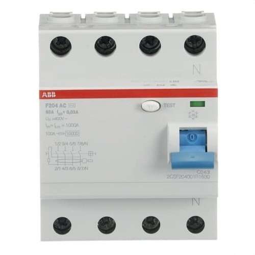 Diferencijalni prekidač 4P 63A Klasa AC 30mA s referencom 2CSF204001R1630 marke ABB