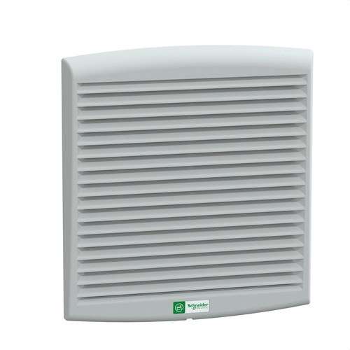 Ventilator s izlaznom rešetkom i G2 filtrom 300m3/h 230V IP54 ClimaSys s referencom NSYCVF300M230PF marke SCHNEIDER ELECTRIC