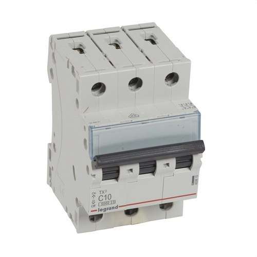 Magnetotermički prekidač TX3 3P 10A Krivulja C 6kA s referencom 403615 marke LEGRAND