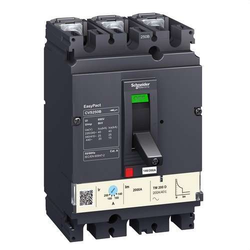 Magnetotermički prekidač Easypact CVS250B TM200D 3P/3R s referencom LV525302 marke SCHNEIDER ELECTRIC