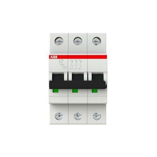 Magnetotermalni prekidač S203-C6 3P 6A Krivulja C 10kA s referencom 2CDS253001R0064 marke ABB