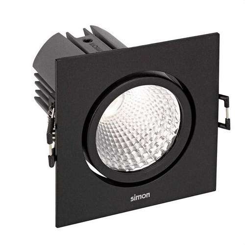 LED ugradbena svjetiljka 703.24 PODESIVA KVADRATNA 2700K ŠIROKI SNOP crna s referencom 70324038-482 marke SIMON