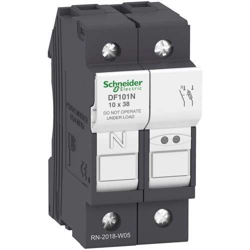 Držač osigurača Tesys DF 1P+N 32A 690VAC veličina osigurača 10x38mm s referencom DF101N marke SCHNEIDER ELECTRIC