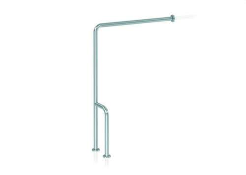 Zidno-podna potporna šipka 90º inox satenska desna s referencom GW11 13 04 01 marke GENWEC