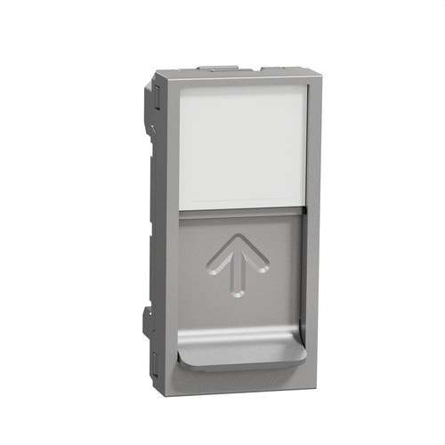 Ploča za 1 modul RJ45 Keystone aluminij New Unica s referencom NU946030 marke SCHNEIDER ELECTRIC