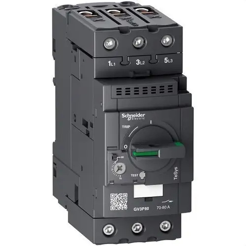 Automatski motorni prekidač TeSys GV3 3P 70-80A EverLink s referencom GV3P80 marke SCHNEIDER ELECTRIC