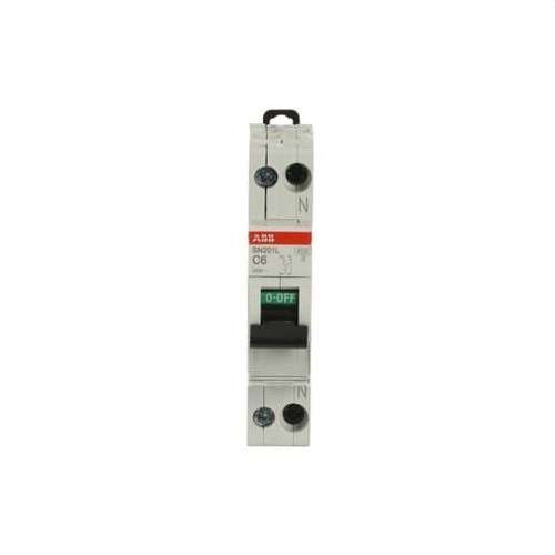 Magnetotermalni prekidač SN201L-C6 1P+N 6A Krivulja C 4,5kA s referencom 2CSS245101R0064 marke ABB
