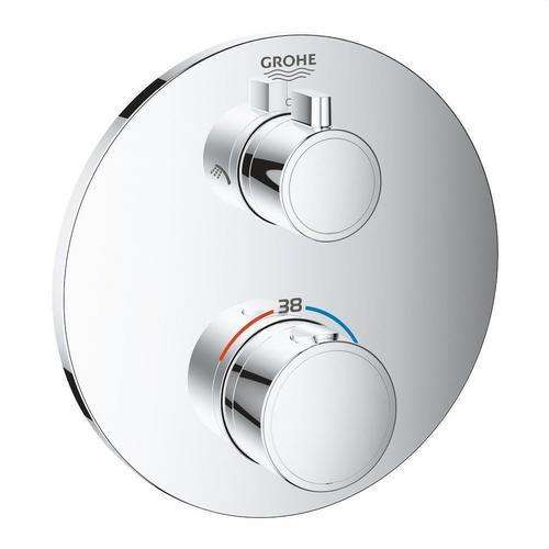 Tuš termostat za dva izlaza Grohtherm krom s referencom 24076000 marke GROHE