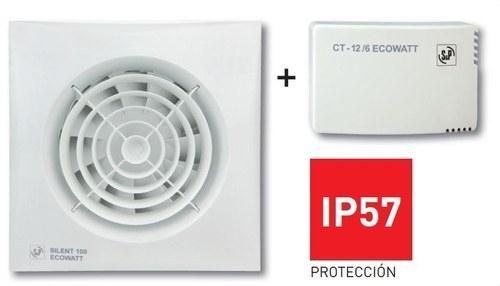 Komplet kupaonski ventilator SILENT-100 CZ + CT-12/6 UNIT RE s referencom 5210614500 marke SOLER & PALAU